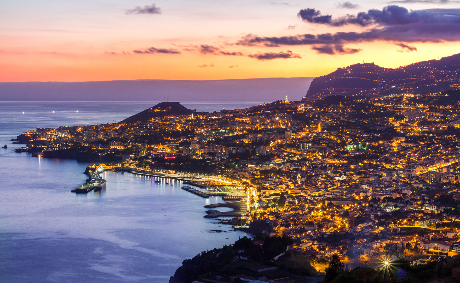 Funchal, Madeira at sunset