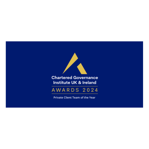 Awards badge: Chartered Governance Institute UK and Ireland Awards 2024 Private Client Team of the Year