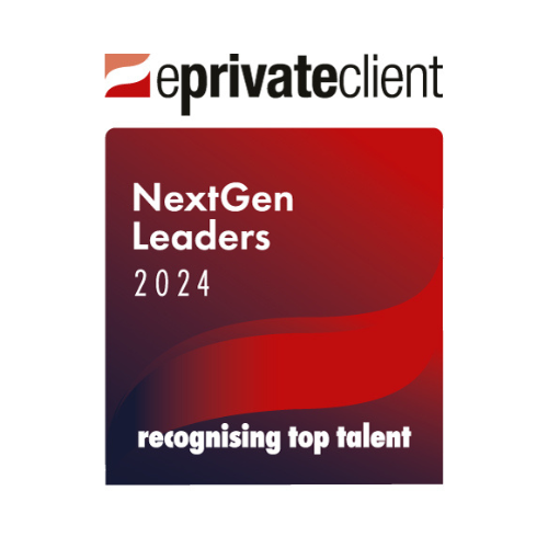 Awards badge: EPrivateClient NextGen Leaders 2024